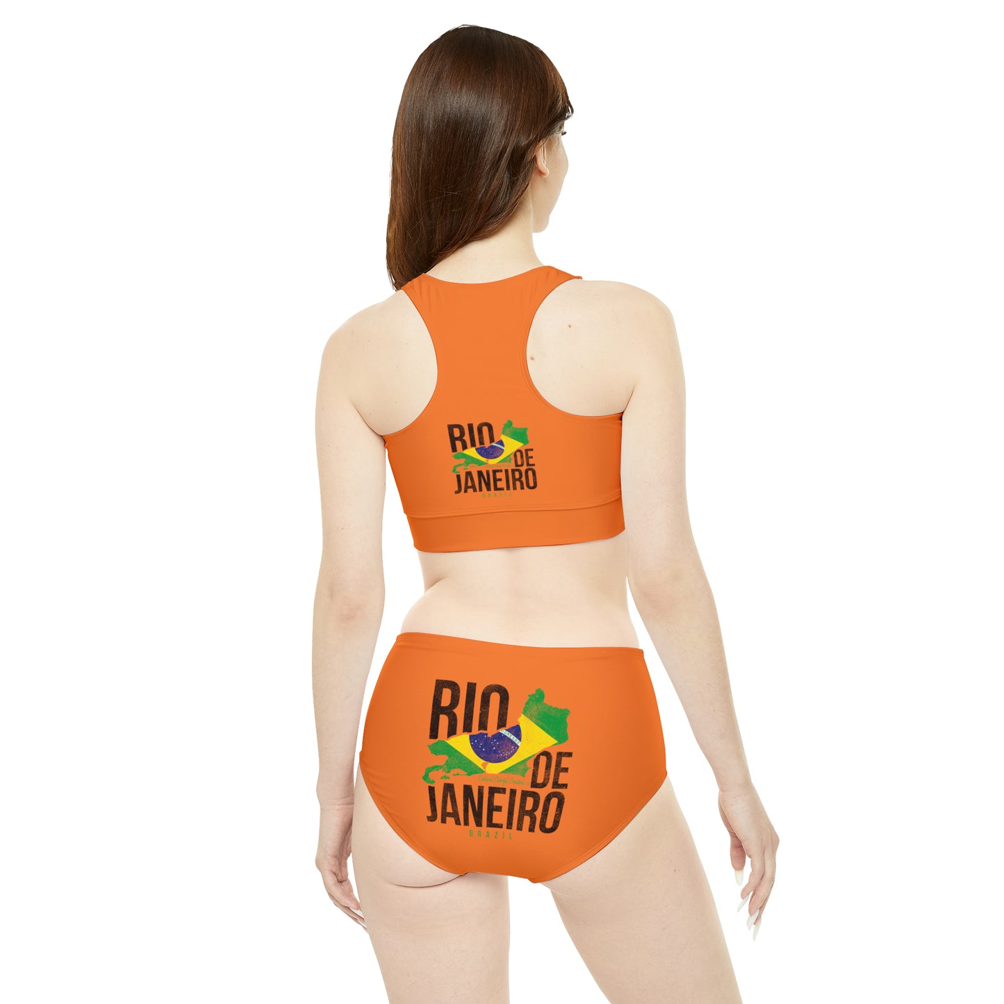 Brazil Flag Sporty Bikini Set (AOP)