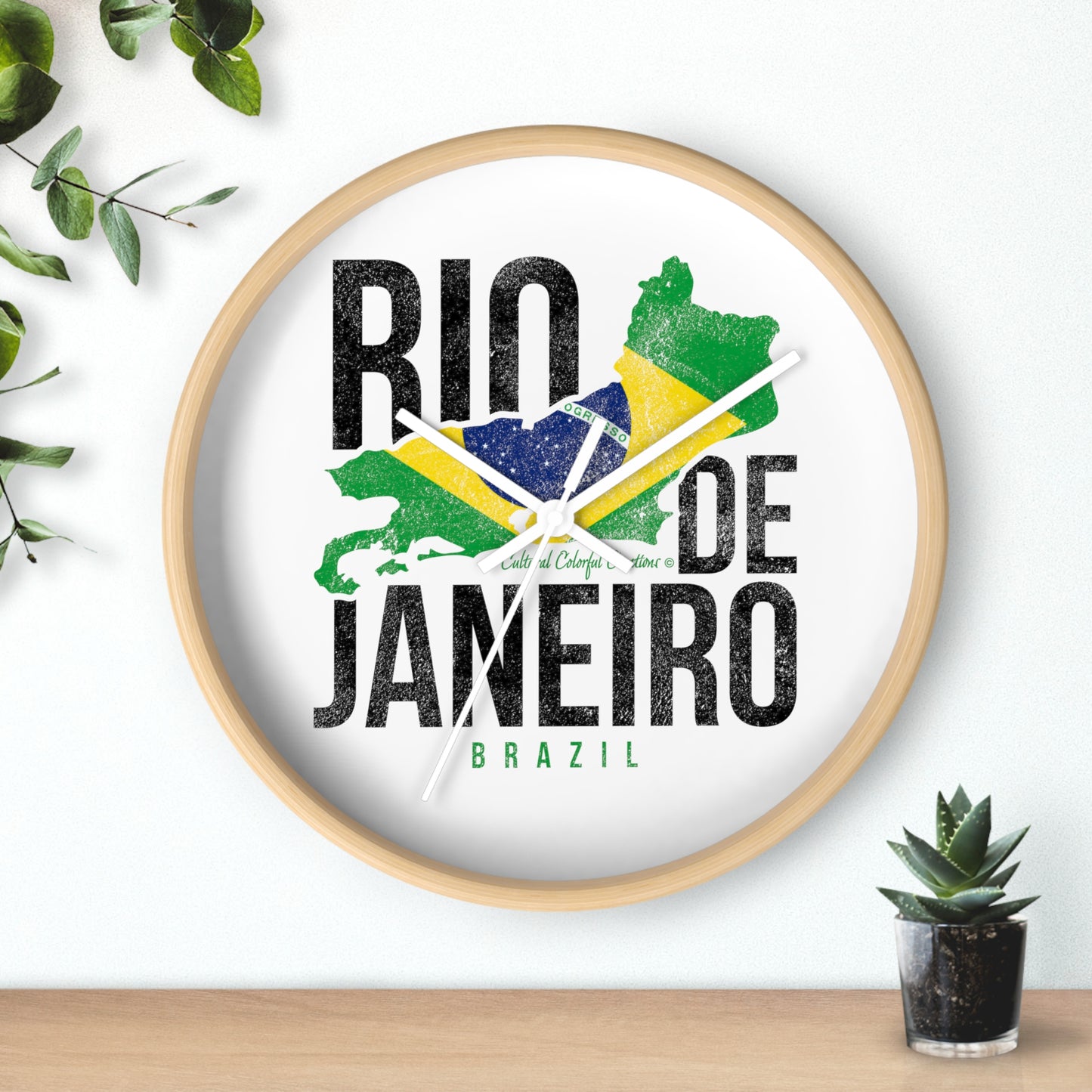 Brazil Flag Wall Clock