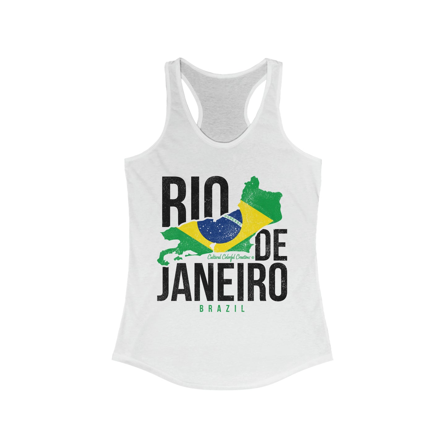 Brazil Flag Women's Ideal Racerback Tank