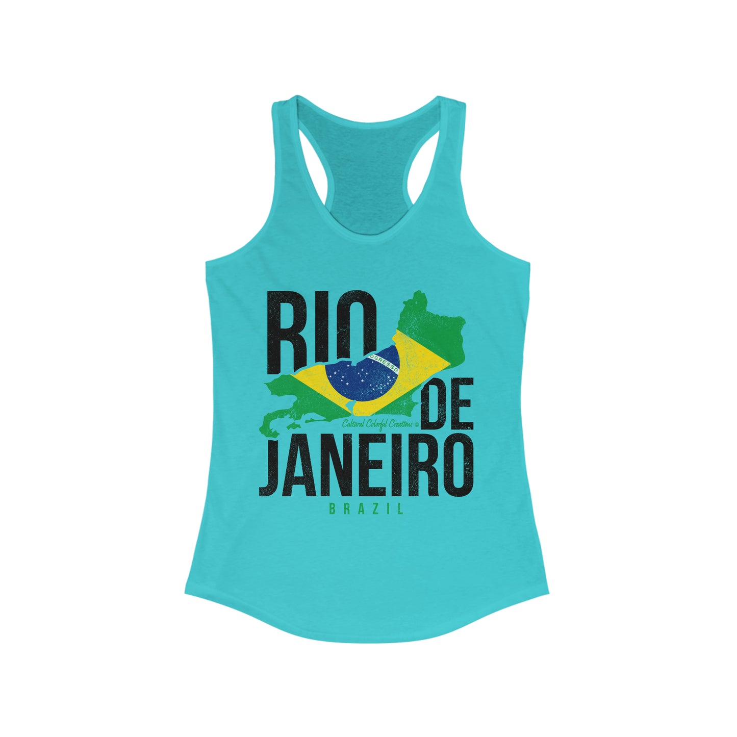 Brazil Flag Women's Ideal Racerback Tank