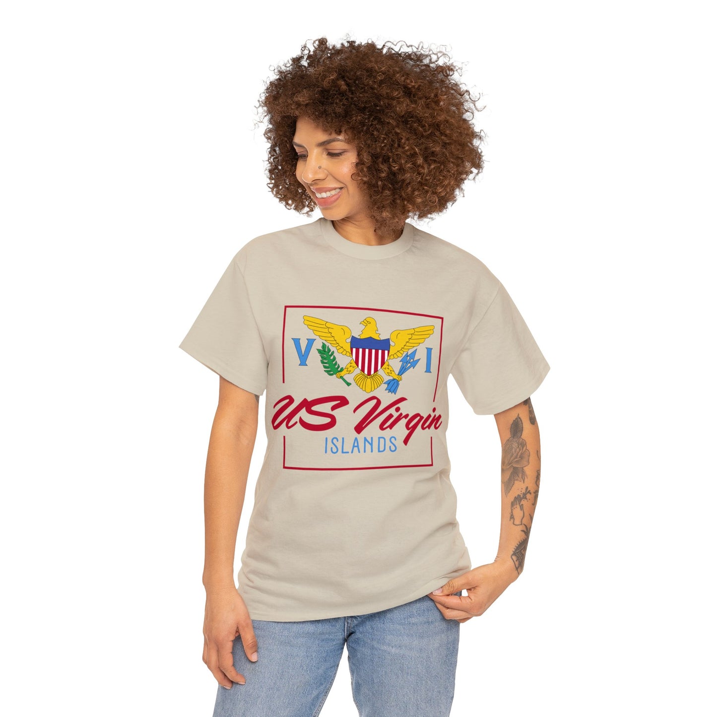 US Virgin Islands Unisex Heavy Cotton Tee