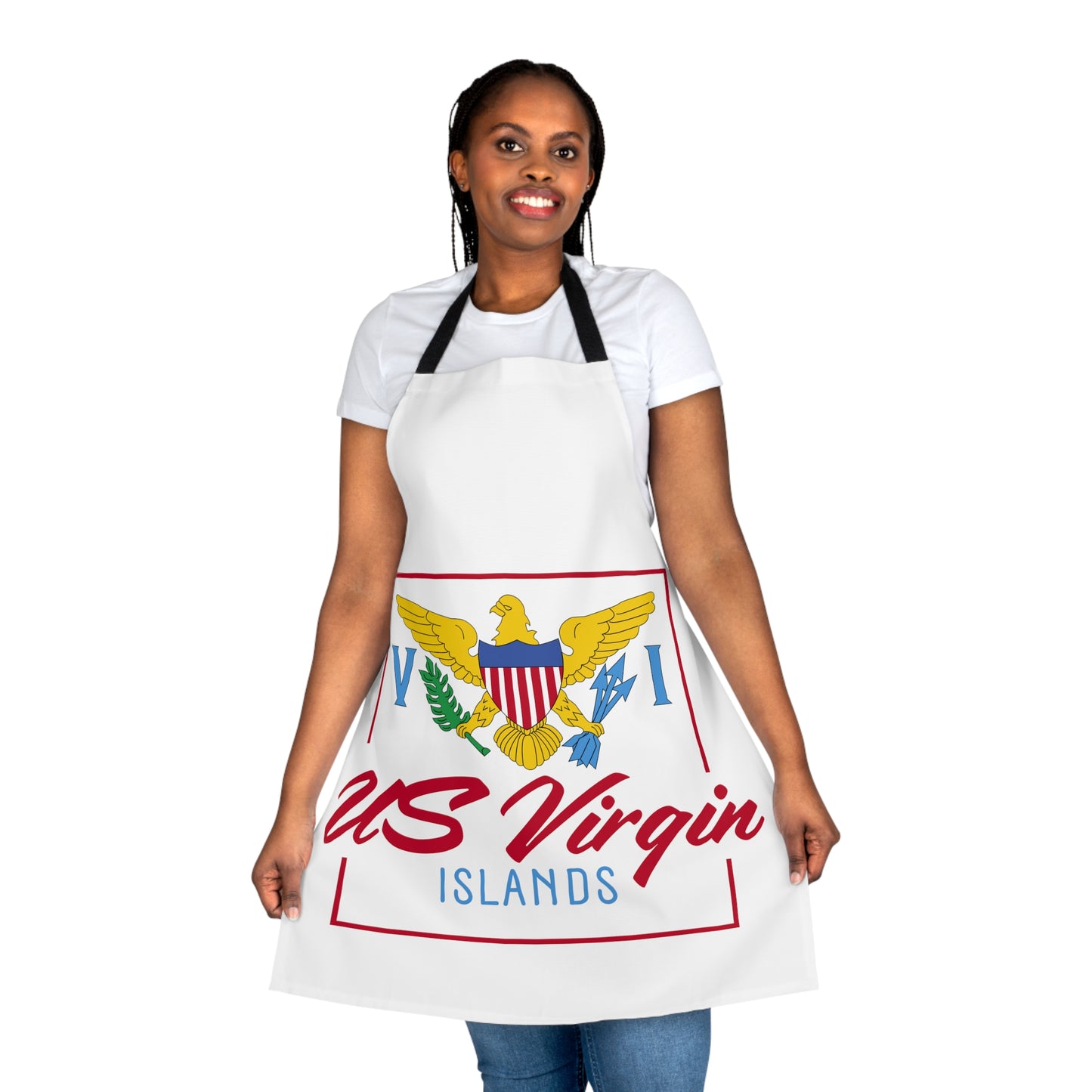 US Virgin Islands Apron, 5-Color Straps (AOP)