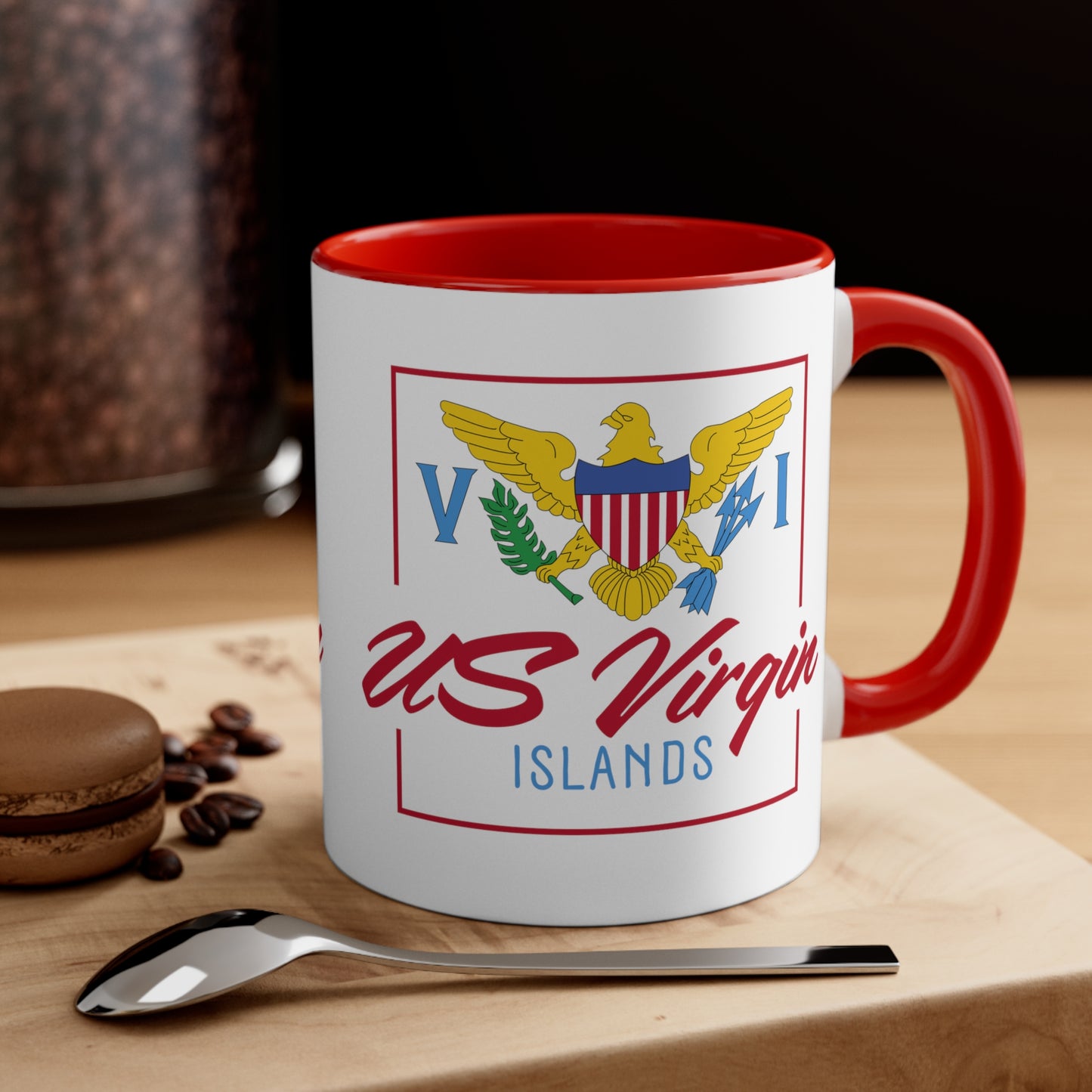 US Virgin Islands Accent Coffee Mug, 11oz