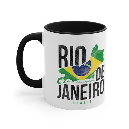 Brazil Flag Accent Coffee Mug, 11oz