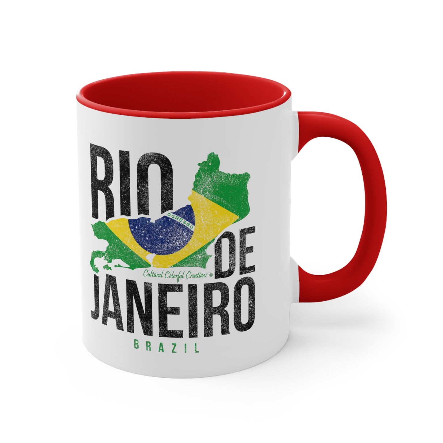 Brazil Flag Accent Coffee Mug, 11oz