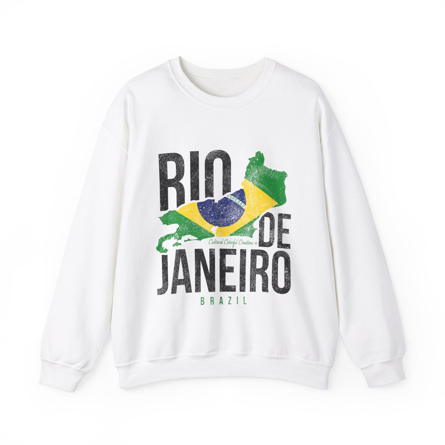 Brazil Flag Unisex Heavy Blend™ Crewneck Sweatshirt