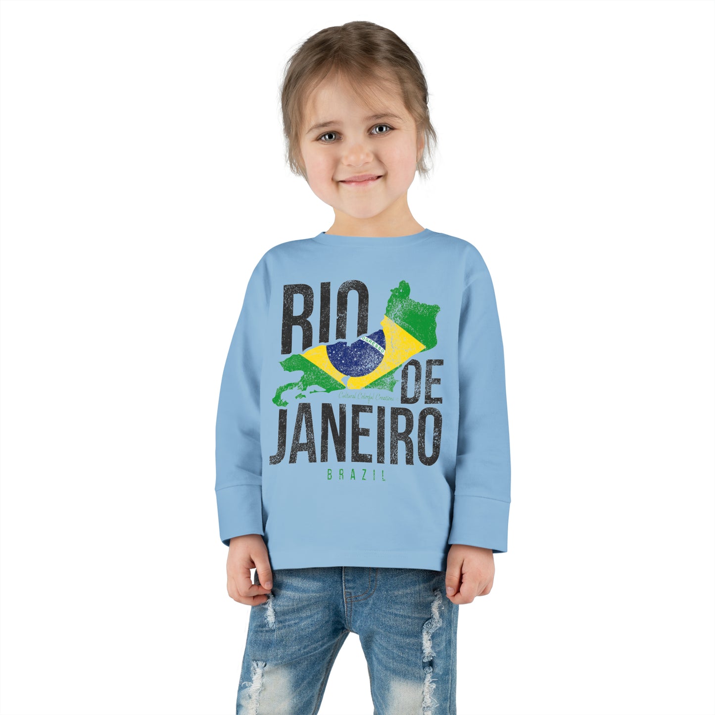 Brazil Flag Toddler Long Sleeve Tee