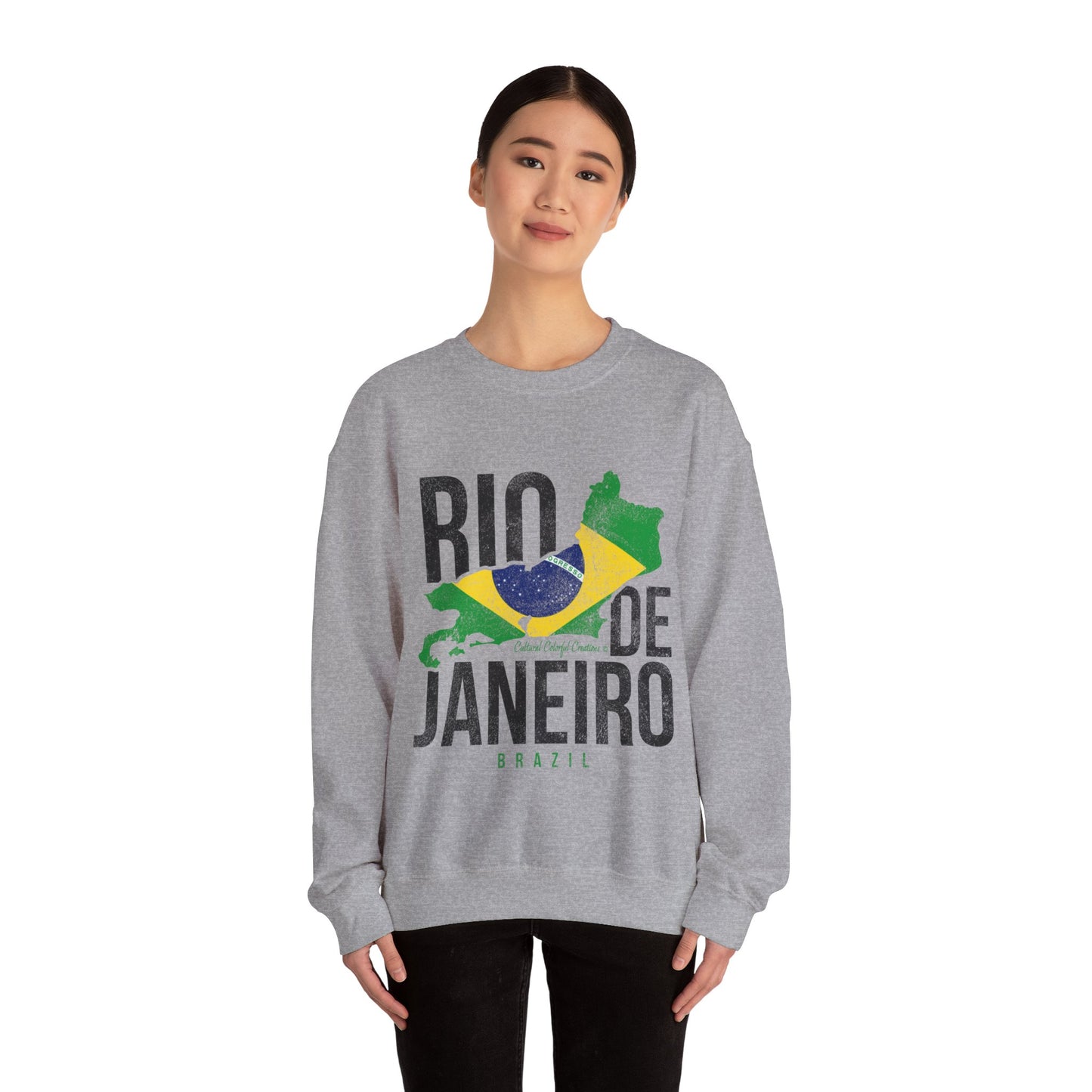 Brazil Flag Unisex Heavy Blend™ Crewneck Sweatshirt