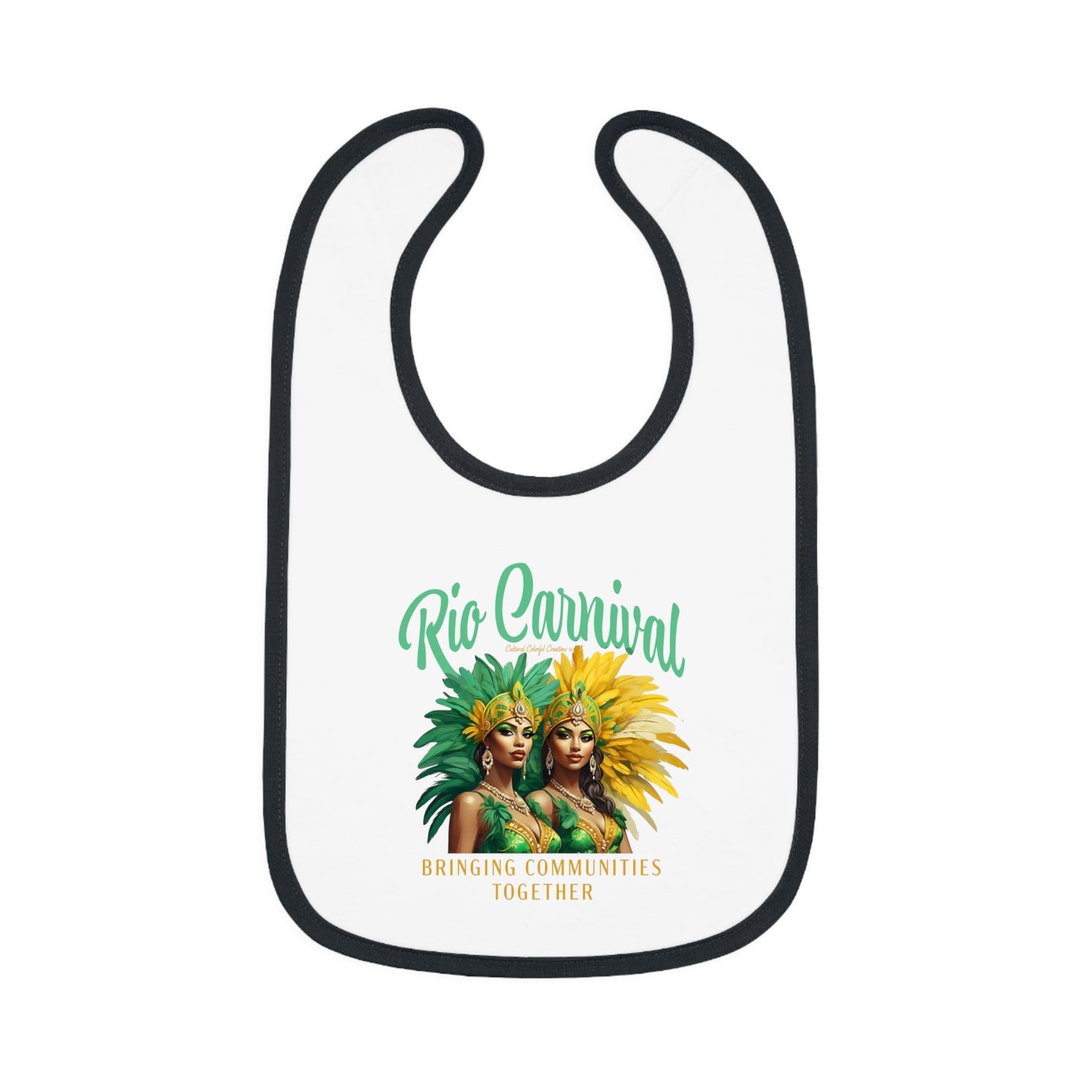 Rio de Janeiro Carnival Together Baby Contrast Trim Jersey Bib