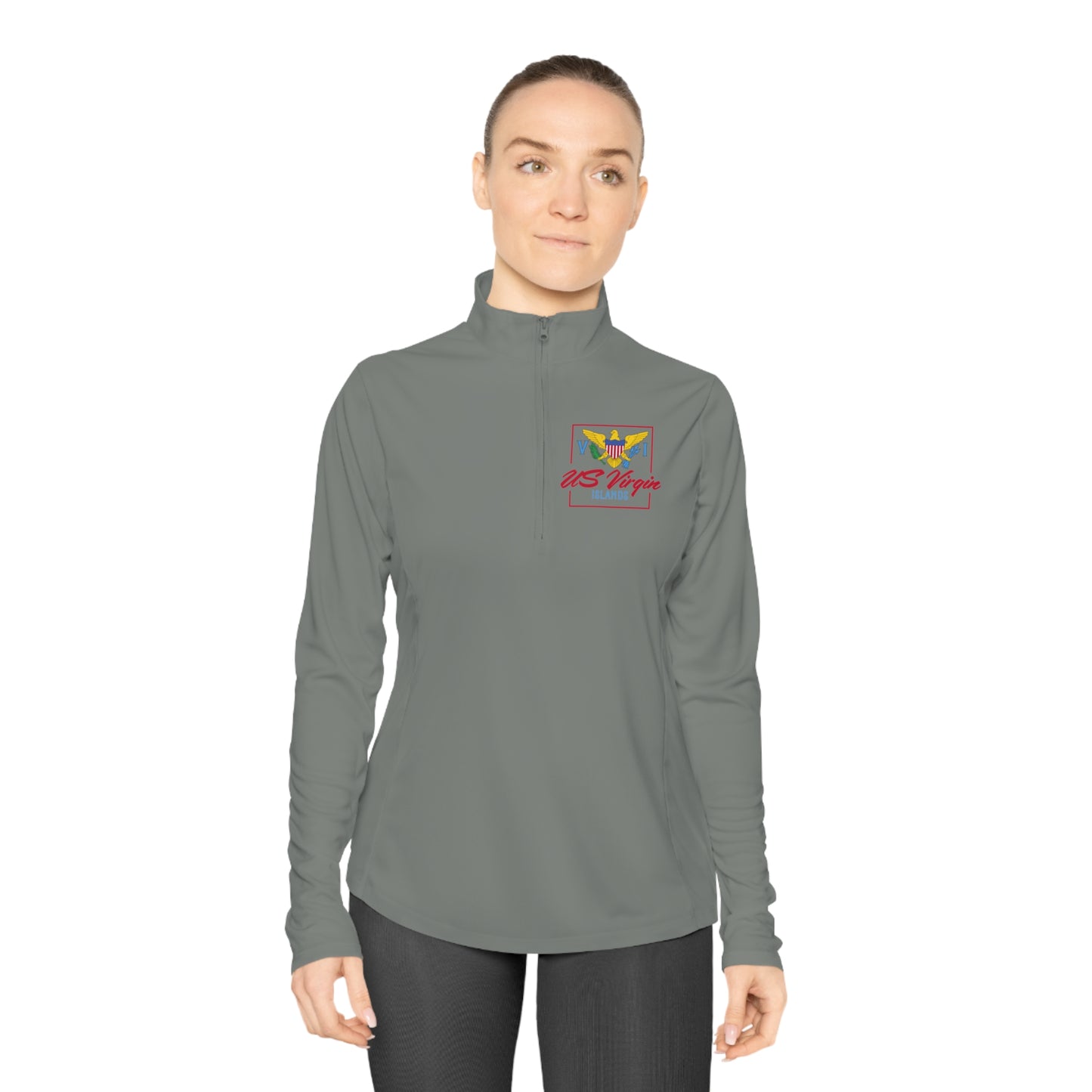 US Virgin Islands Ladies Quarter-Zip Pullover