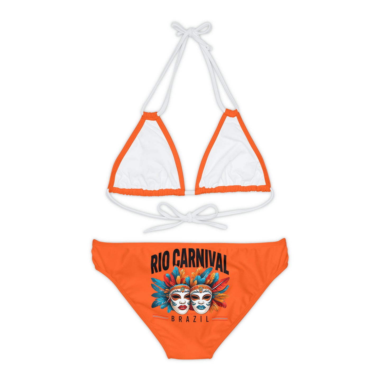 Rio de Janeiro Carnival Strappy Bikini Set (AOP)