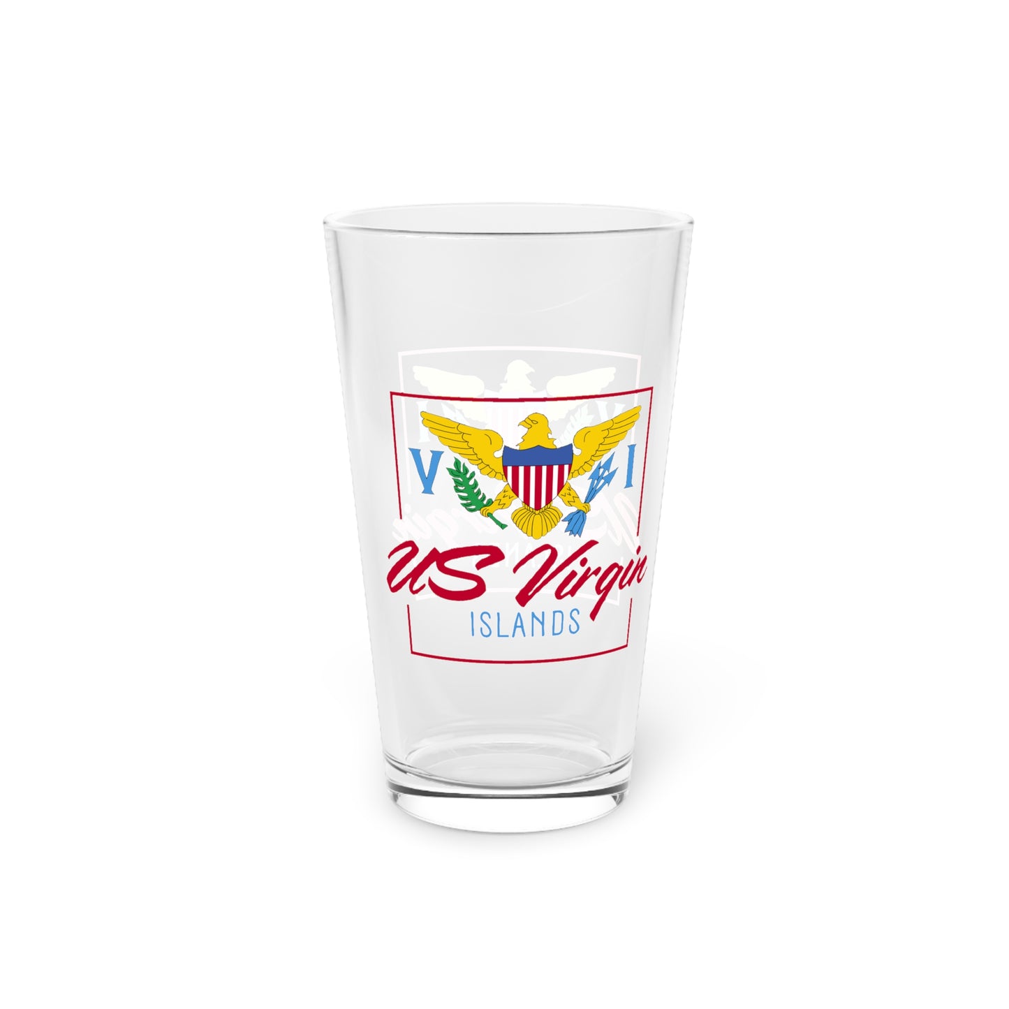 US Virgin Islands Pint Glass, 16oz