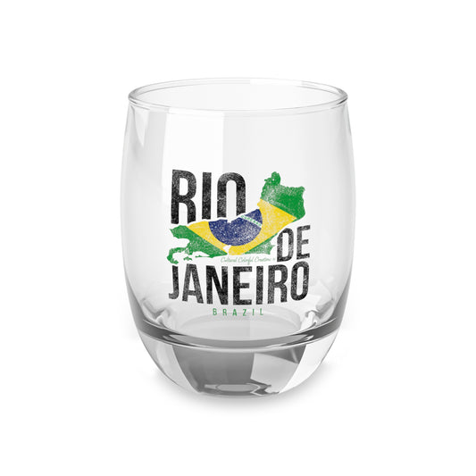 Brazil Flag Whiskey Glass