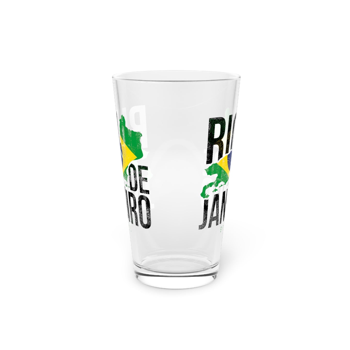 Brazil Flag Pint Glass, 16oz