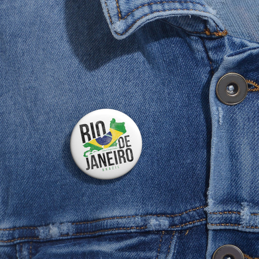 Brazil Flag Custom Pin Buttons