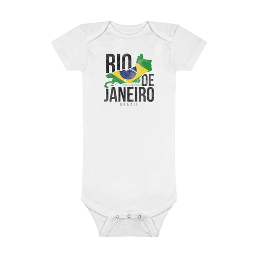 Brazil Flag Baby Short Sleeve Onesie®