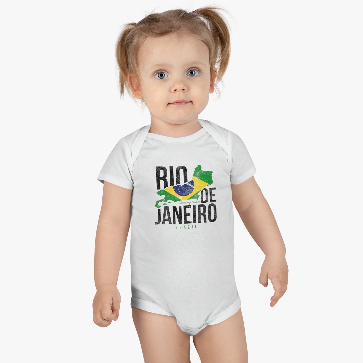 Brazil Flag Baby Short Sleeve Onesie®