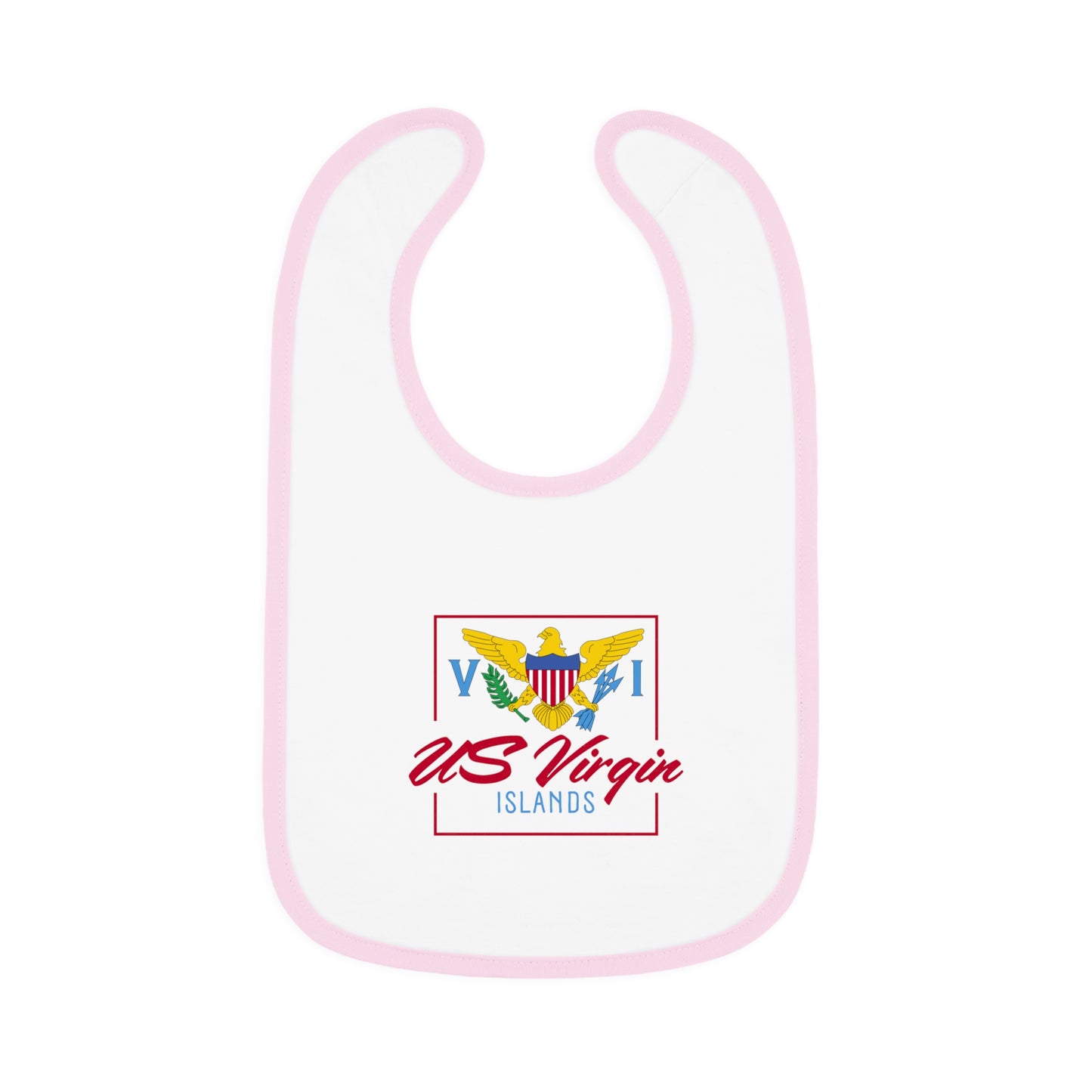 US Virgin Islands Baby Contrast Trim Jersey Bib