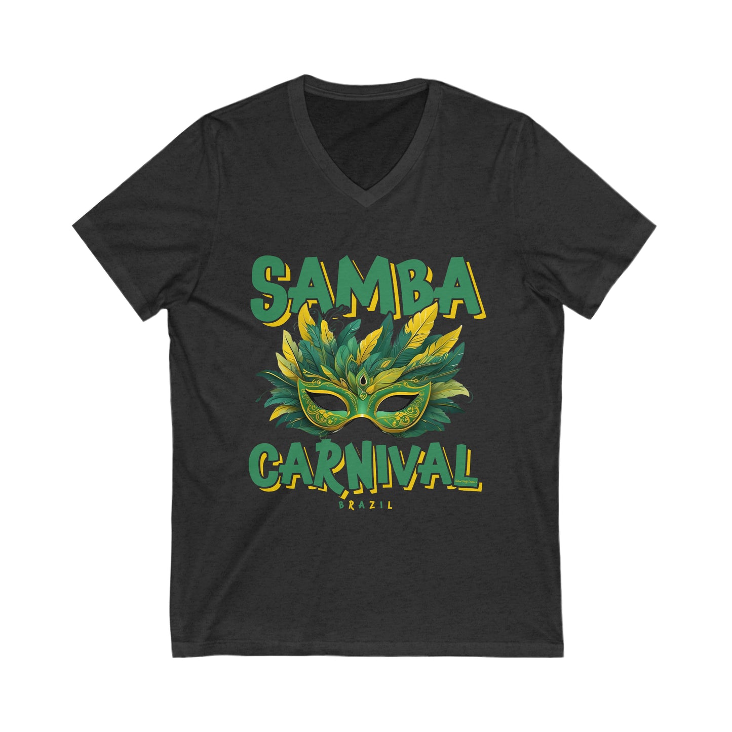 Samba Rio de Janeiro Carnival Unisex Jersey Short Sleeve V-Neck Tee