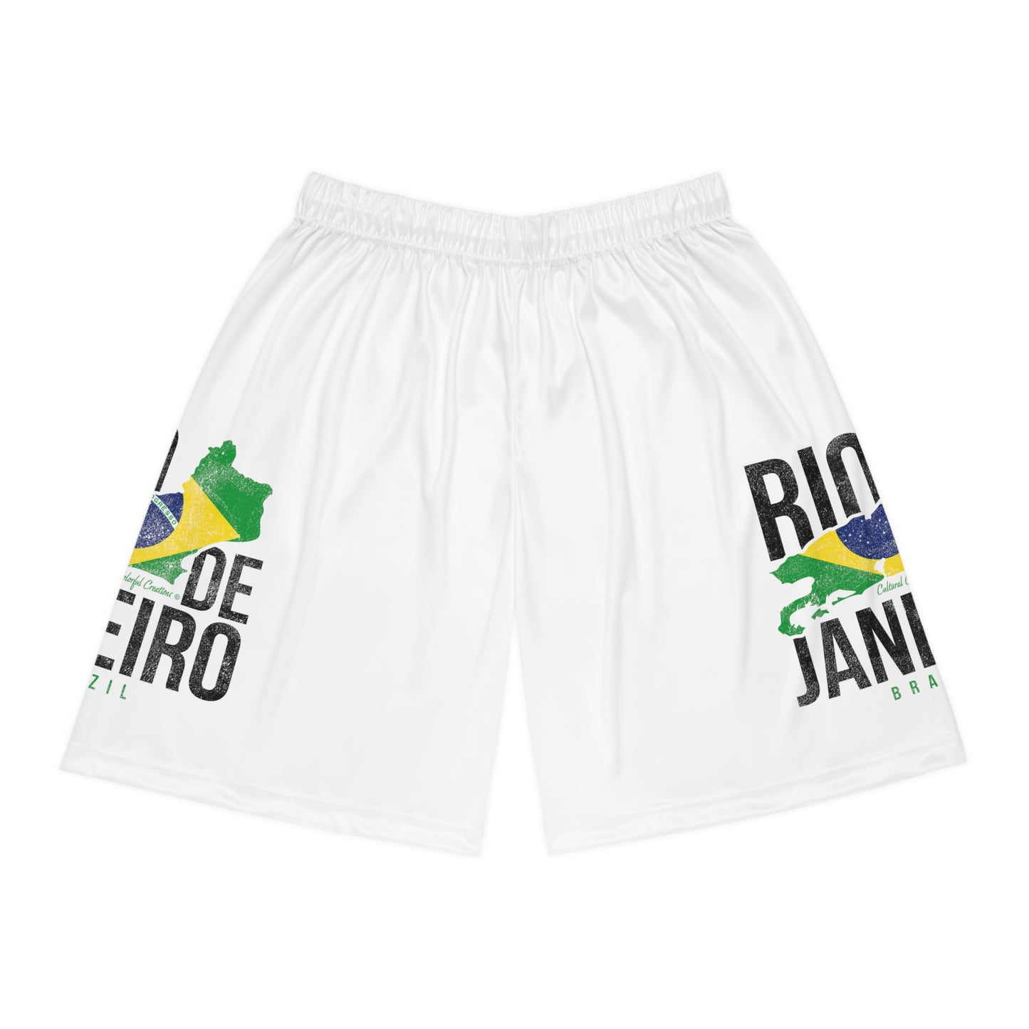 Brazil Flag Basketball Shorts (AOP)