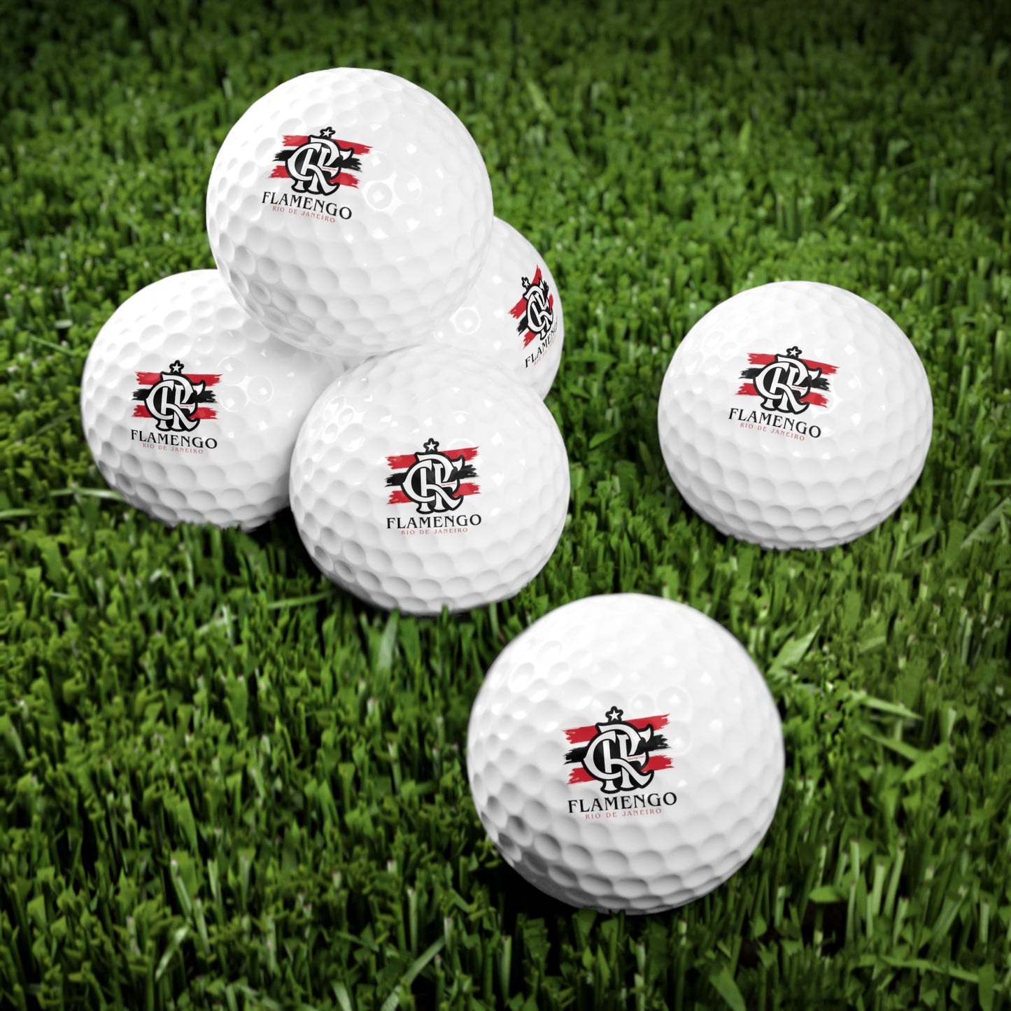 Brazil Soccer Golf Balls, 6pcs