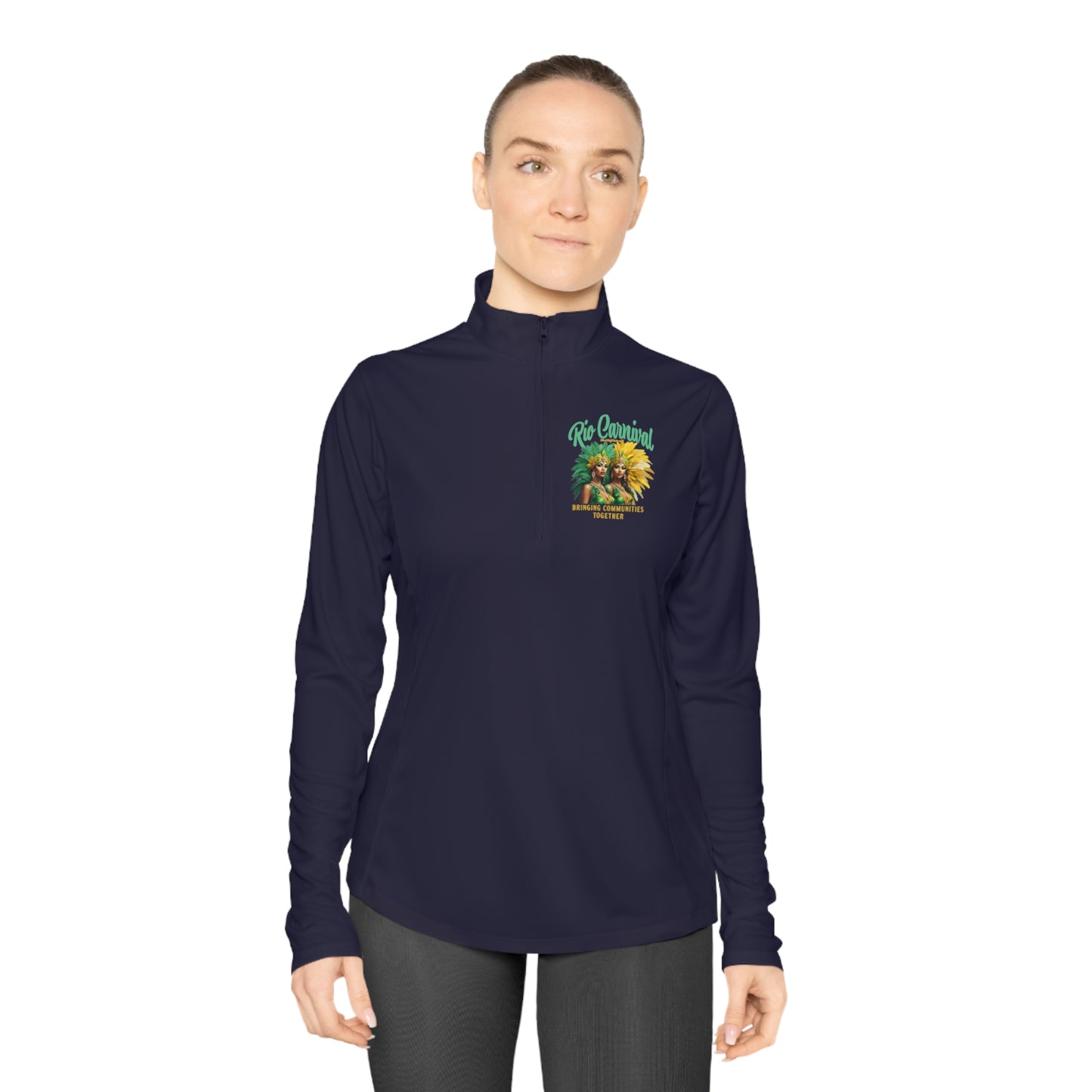 Rio de Janeiro Carnival Ladies Quarter-Zip Pullover