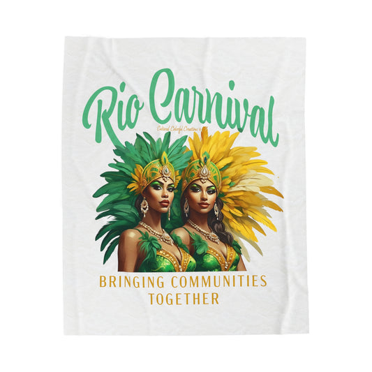 Rio de Janeiro Carnival Together Velveteen Plush Blanket