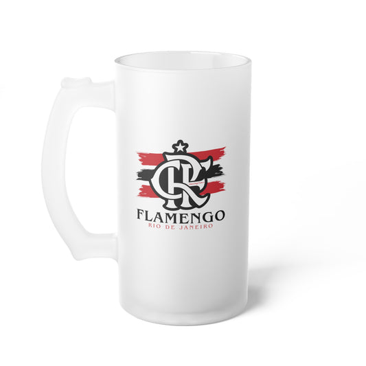 Brazilian Soccer Frosted Glass Beer Mug