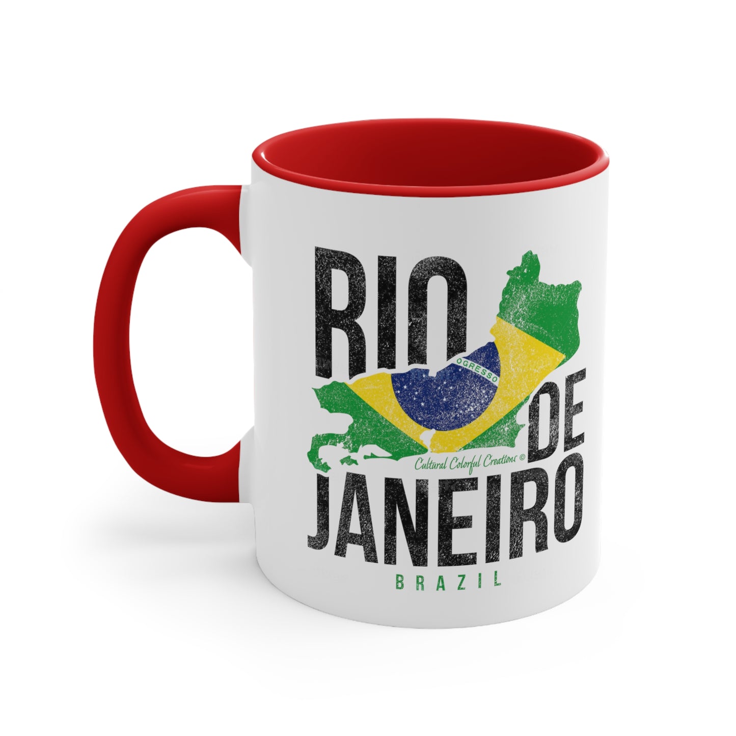 Brazil Flag Accent Coffee Mug, 11oz