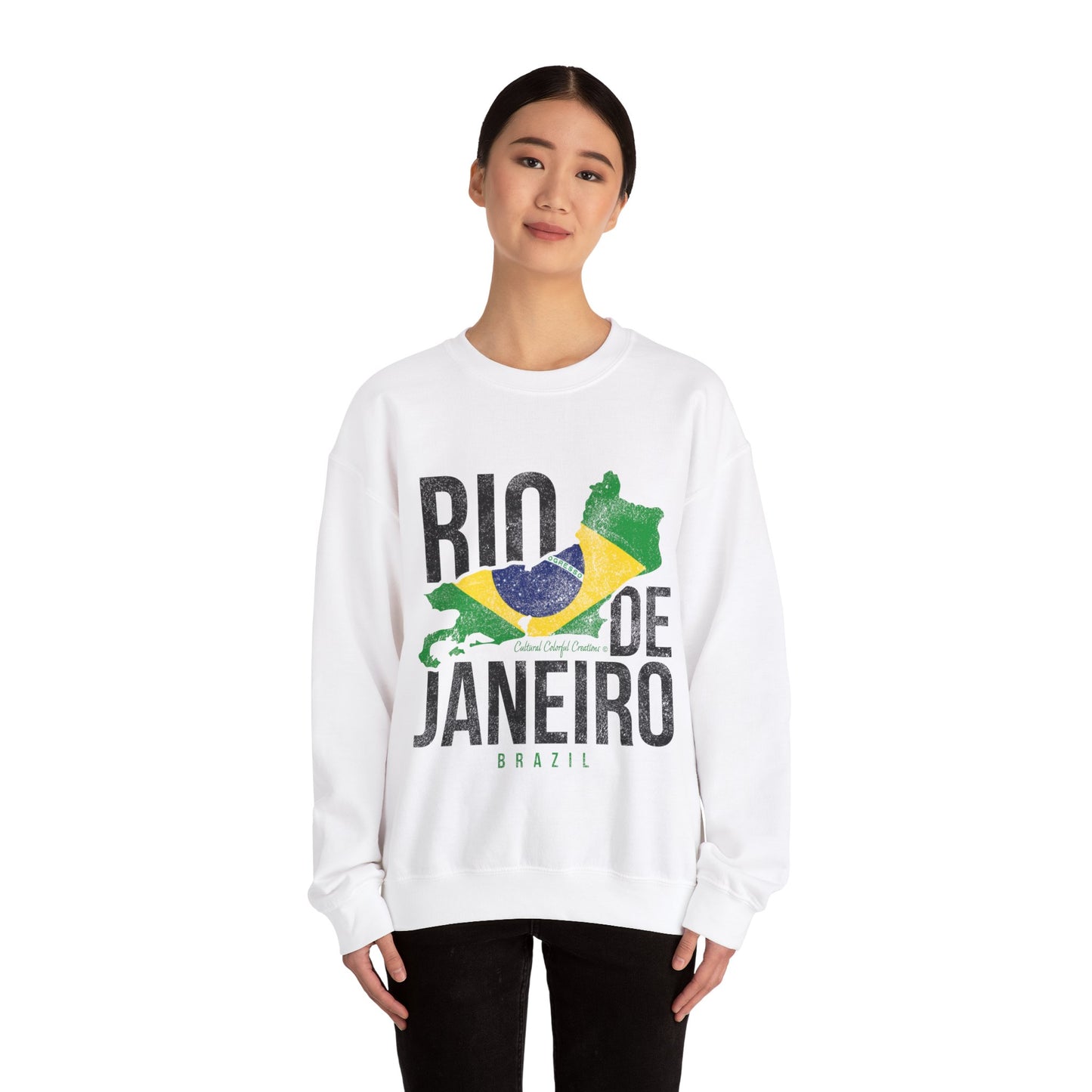 Brazil Flag Unisex Heavy Blend™ Crewneck Sweatshirt