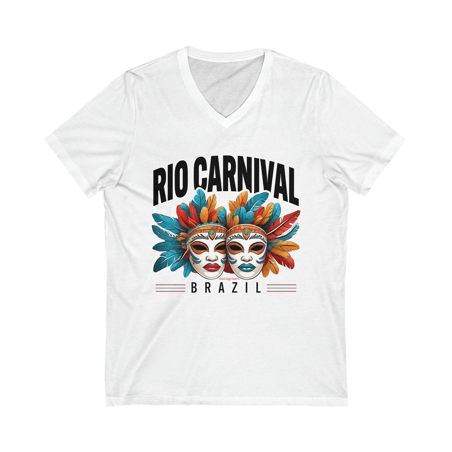 Rio de Janeiro Carnival Unisex Jersey Short Sleeve V-Neck Tee