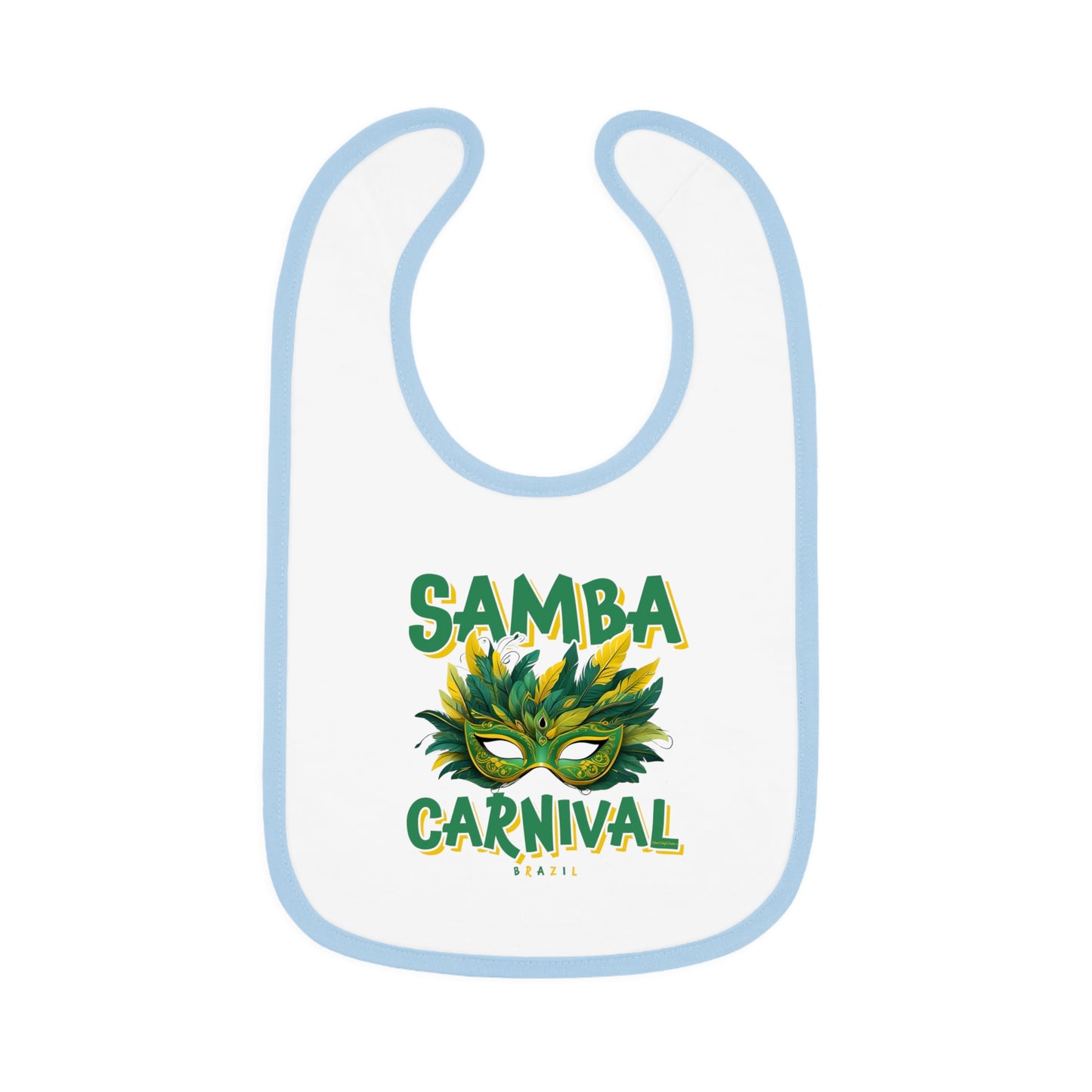 Samba Rio de Janeiro Carnival Baby Contrast Trim Jersey Bib