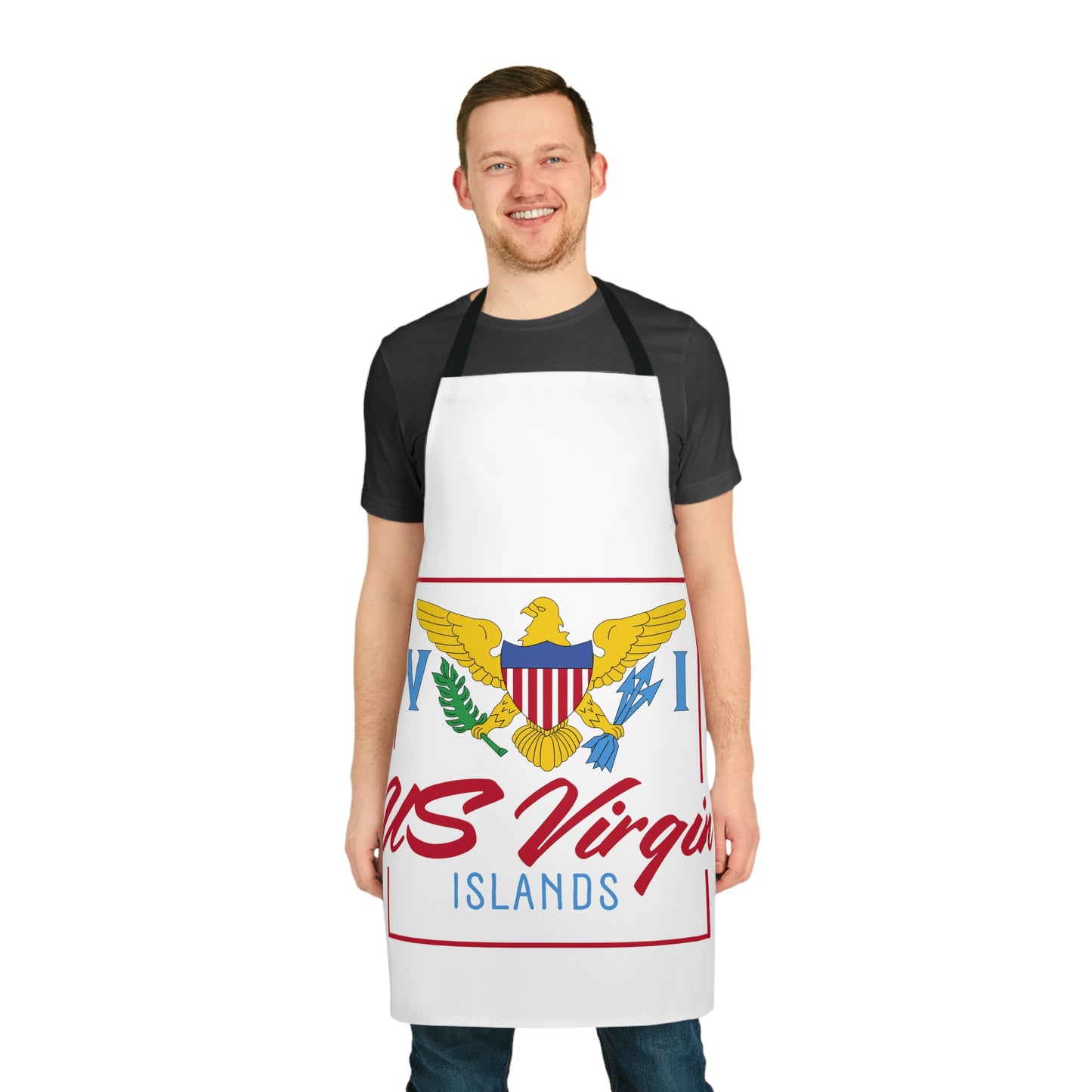 US Virgin Islands Apron, 5-Color Straps (AOP)