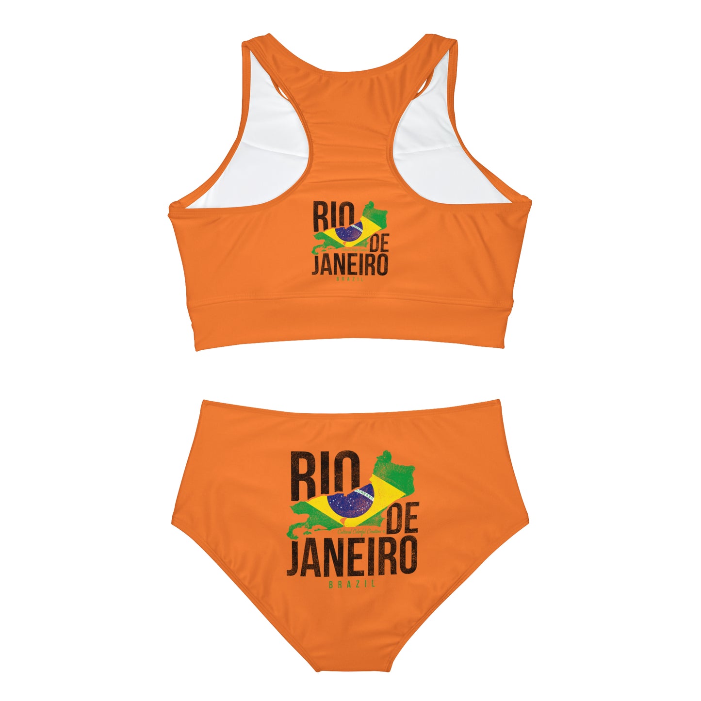 Brazil Flag Sporty Bikini Set (AOP)