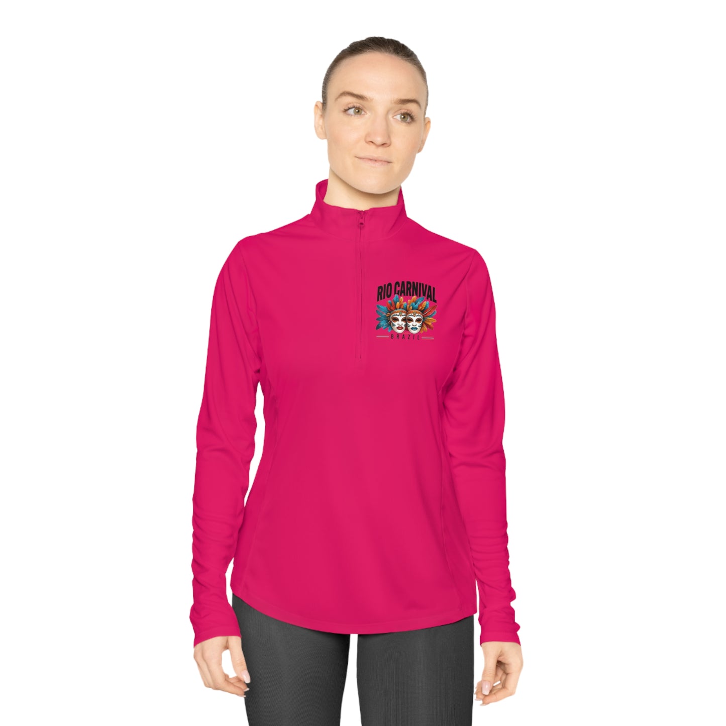 Rio de Janeiro Carnival Ladies Quarter-Zip Pullover