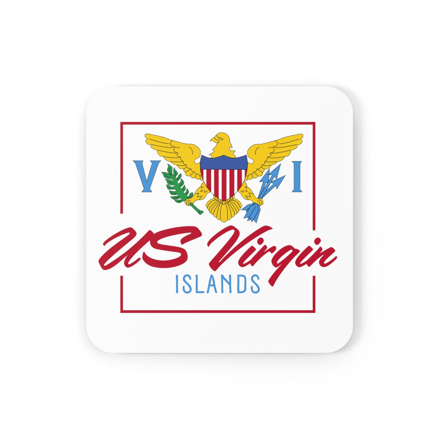 US Virgin Islands Corkwood Coaster Set