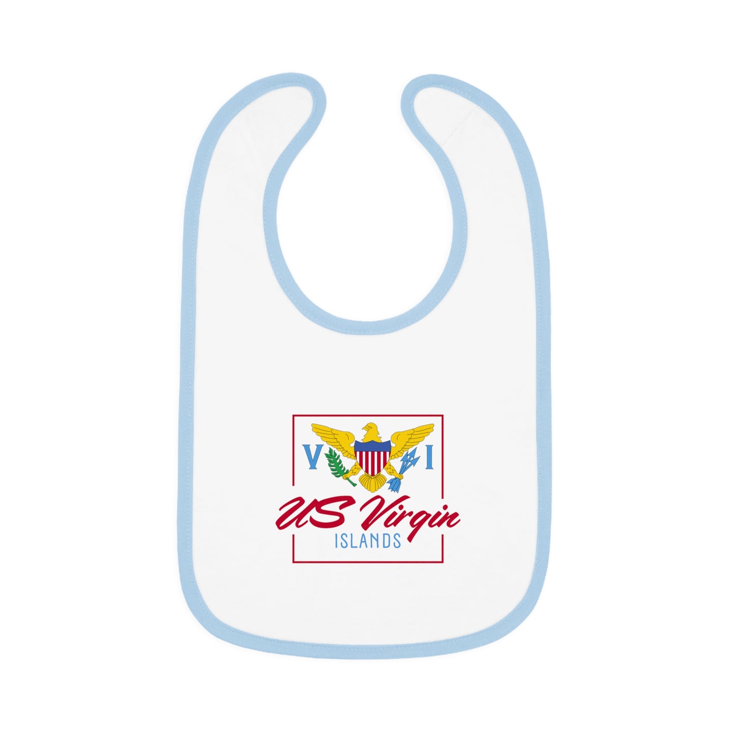 US Virgin Islands Baby Contrast Trim Jersey Bib