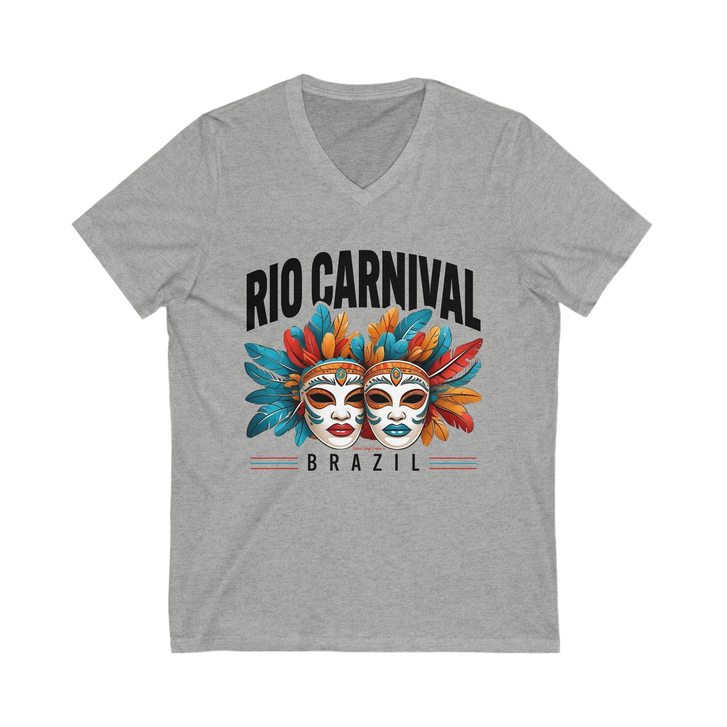 Rio de Janeiro Carnival Unisex Jersey Short Sleeve V-Neck Tee