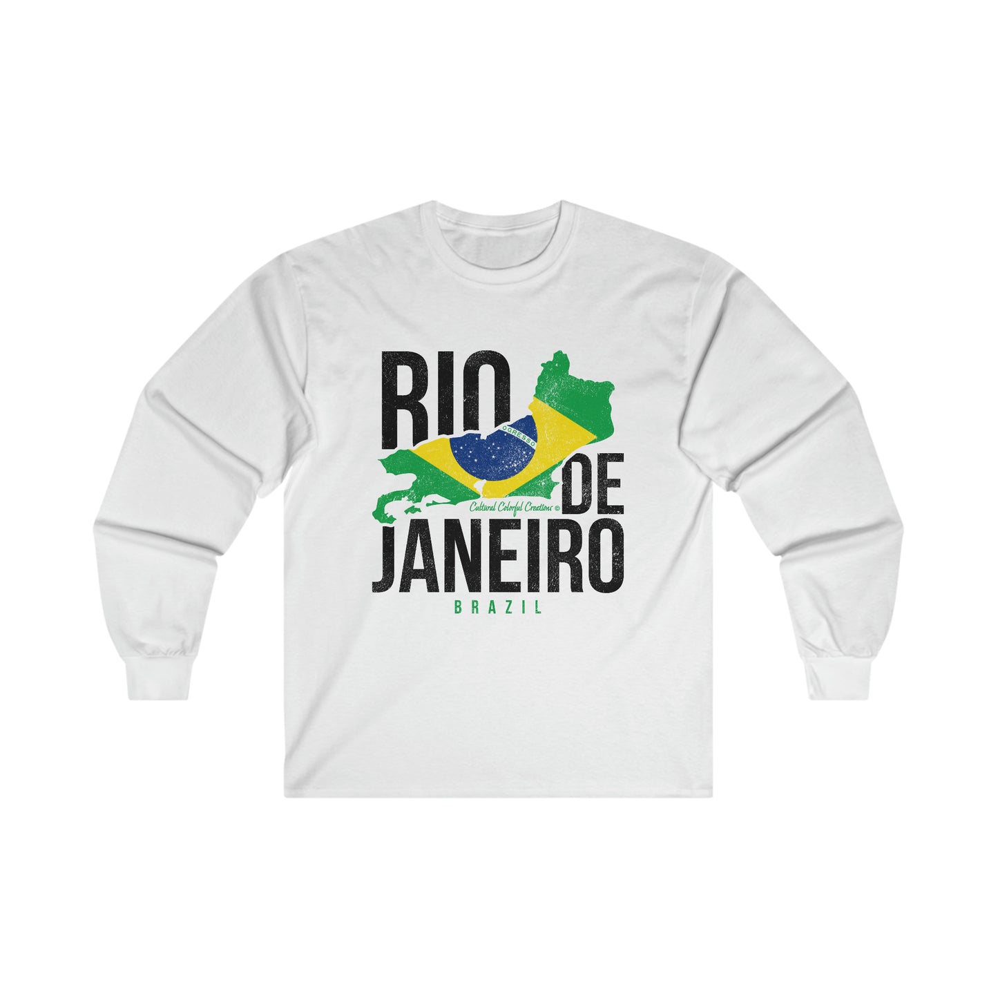 Brazil Flag Ultra Cotton Long Sleeve Tee