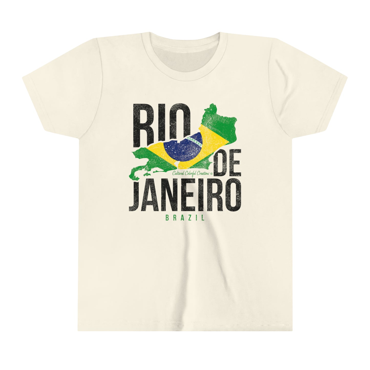 Brazil Flag Youth Short Sleeve Tee