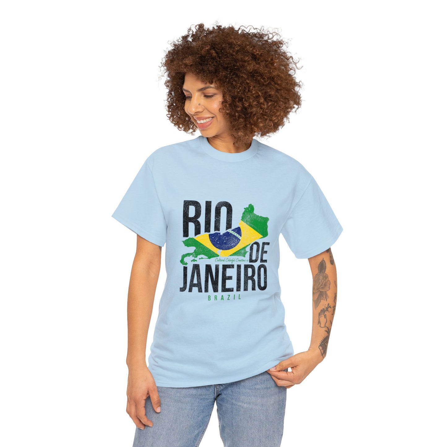 Brazil Flag Unisex Heavy Cotton Tee