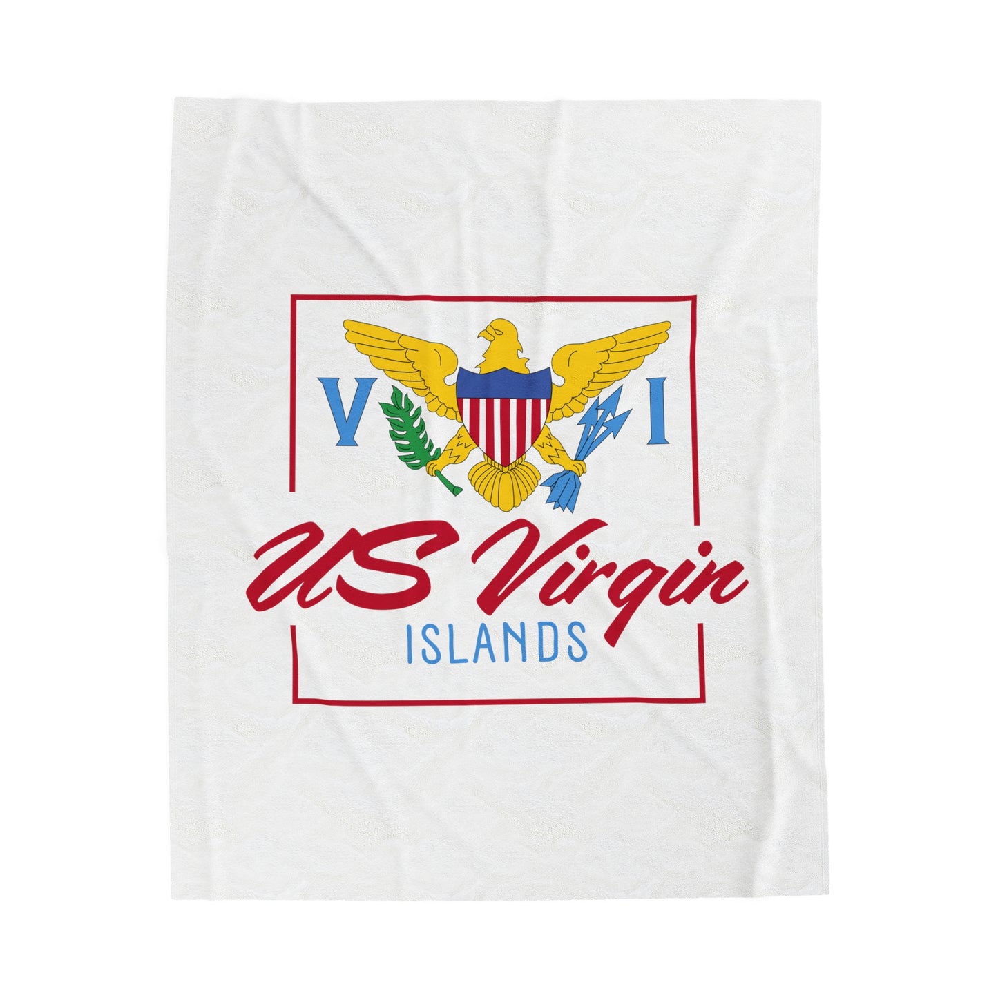 US Virgin Islands Velveteen Plush Blanket