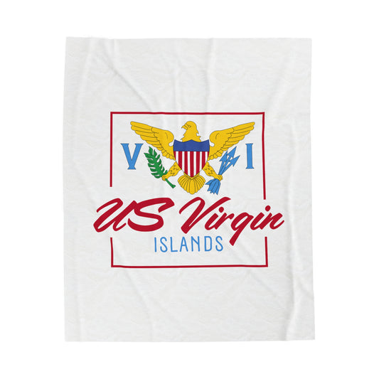 US Virgin Islands Velveteen Plush Blanket