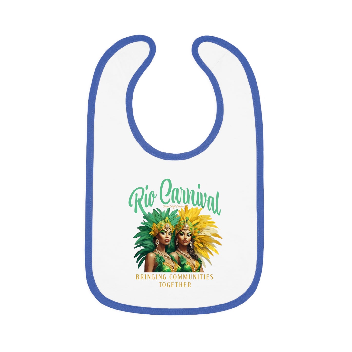 Rio de Janeiro Carnival Together Baby Contrast Trim Jersey Bib