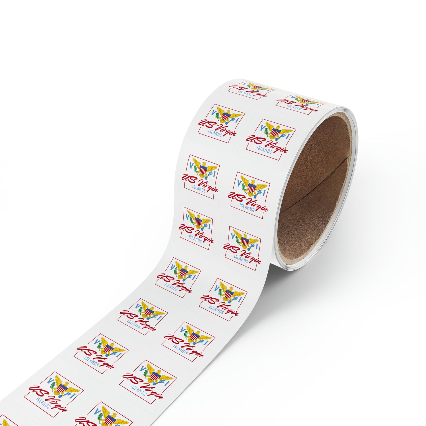 US Virgin Islands Square Sticker Label Rolls