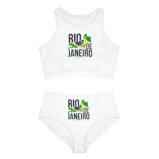 Brazil Flag Sporty Bikini Set (AOP)