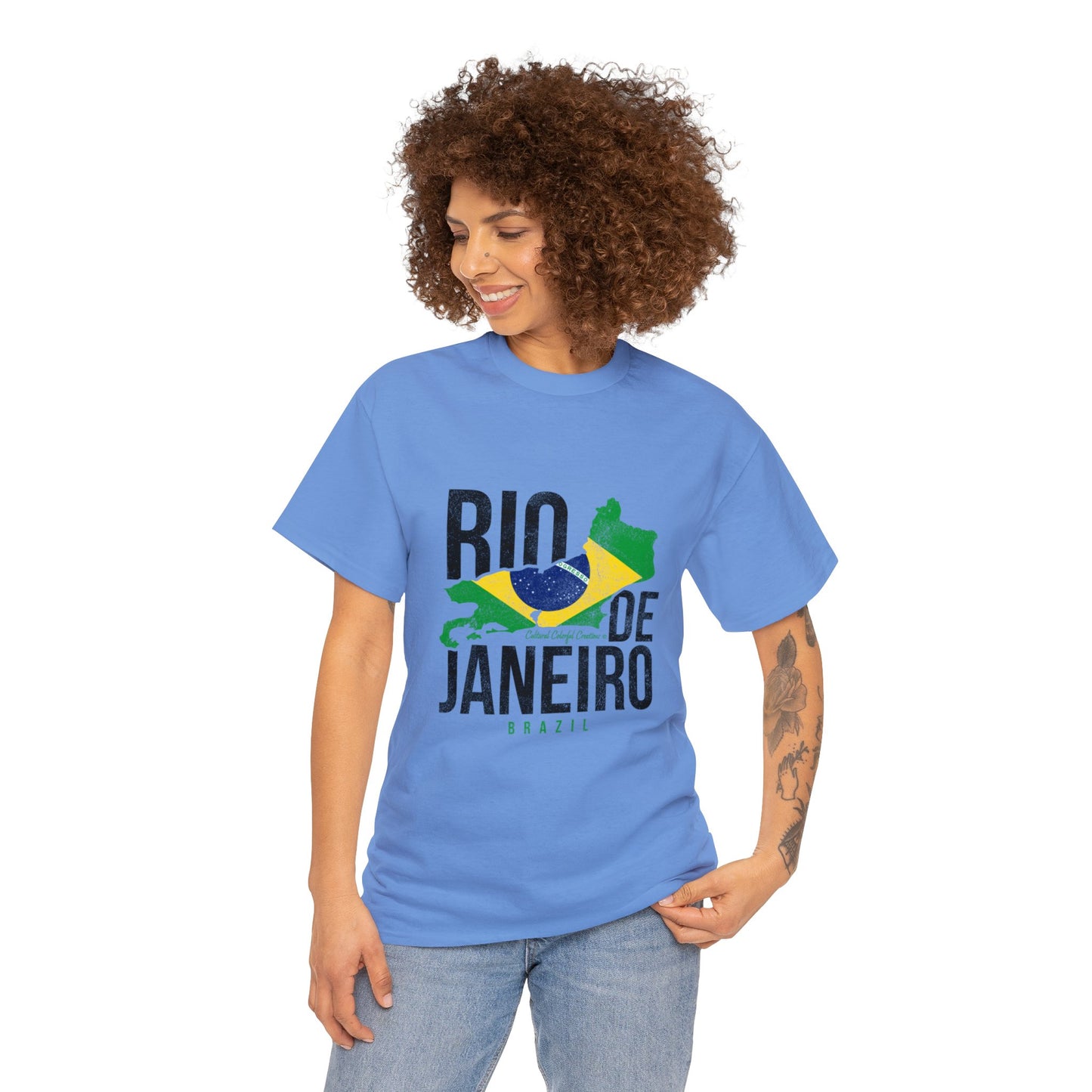 Brazil Flag Unisex Heavy Cotton Tee