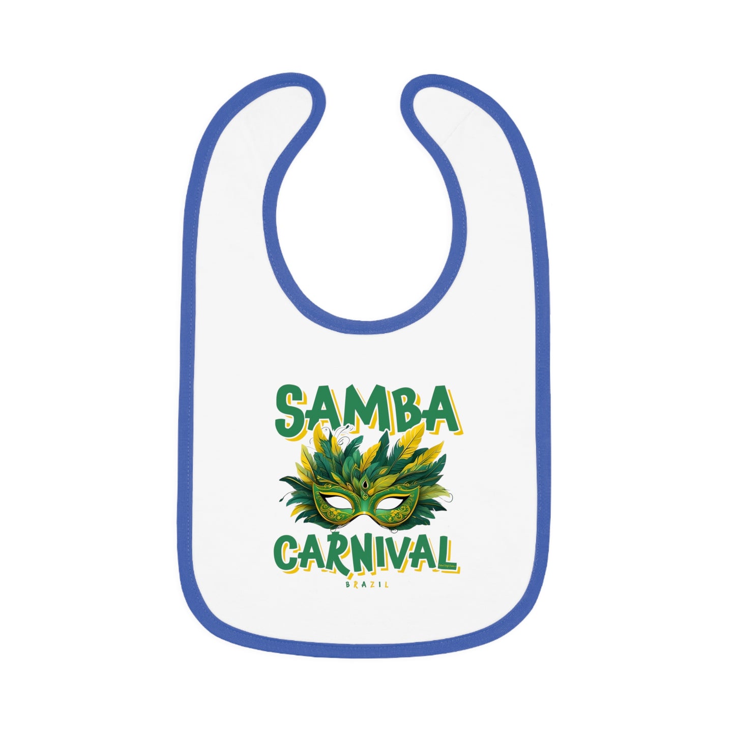 Samba Rio de Janeiro Carnival Baby Contrast Trim Jersey Bib