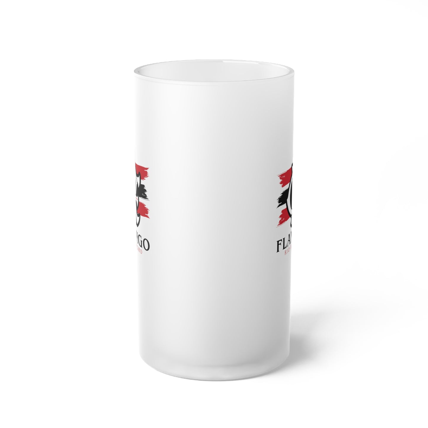 Brazilian Soccer Frosted Glass Beer Mug