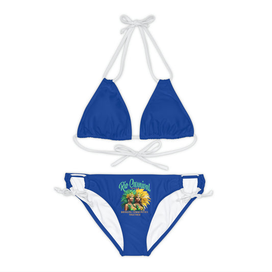 Rio de Janeiro Carnival Together Strappy Bikini Set (AOP)